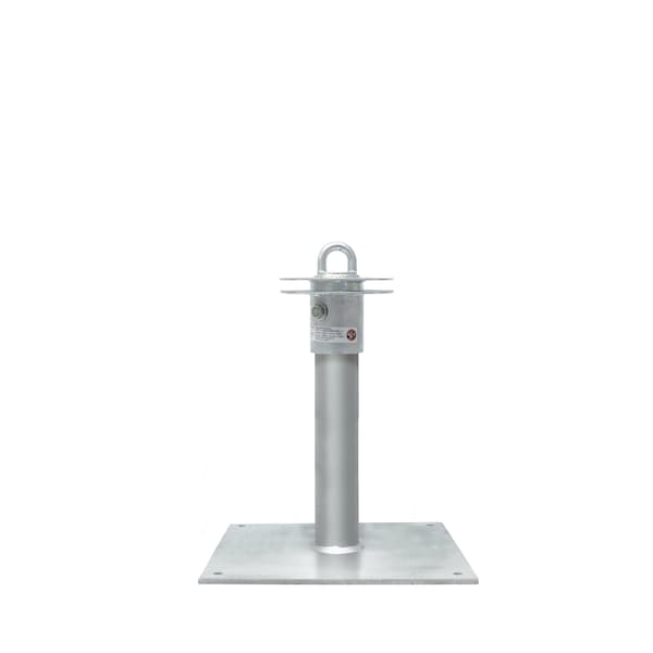 Super Anchor Safety CRA-4-18 HDG 18" 4-Way Sch 40 Riser with 52 Hole Base Plate. Requires 1054-G 4-Way Top Fixture 1033-4G - main